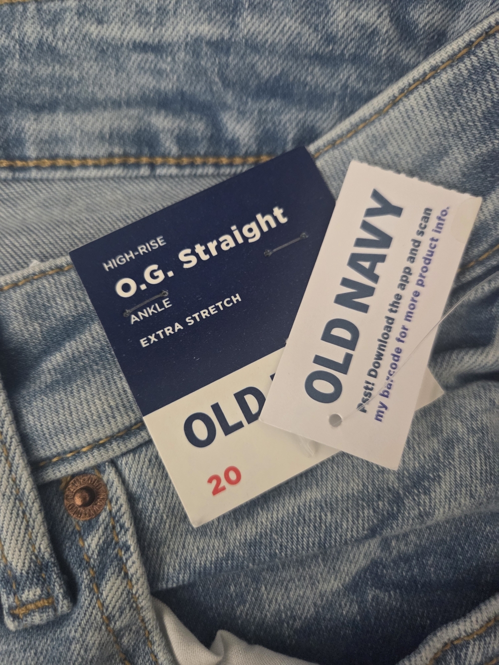 Old Navy O.G. Straight Ankle Jeans - Light Blue